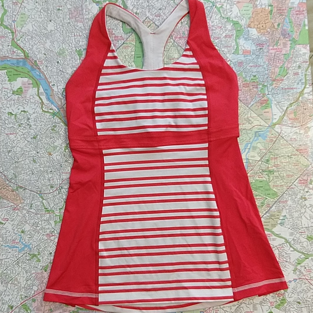 Lululemon Striped Racer Back Tank
